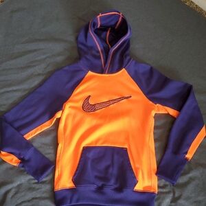 Nike Women's Orange and Purple Hoodie Sz S Therma-Fit Sweatshirt 🔥